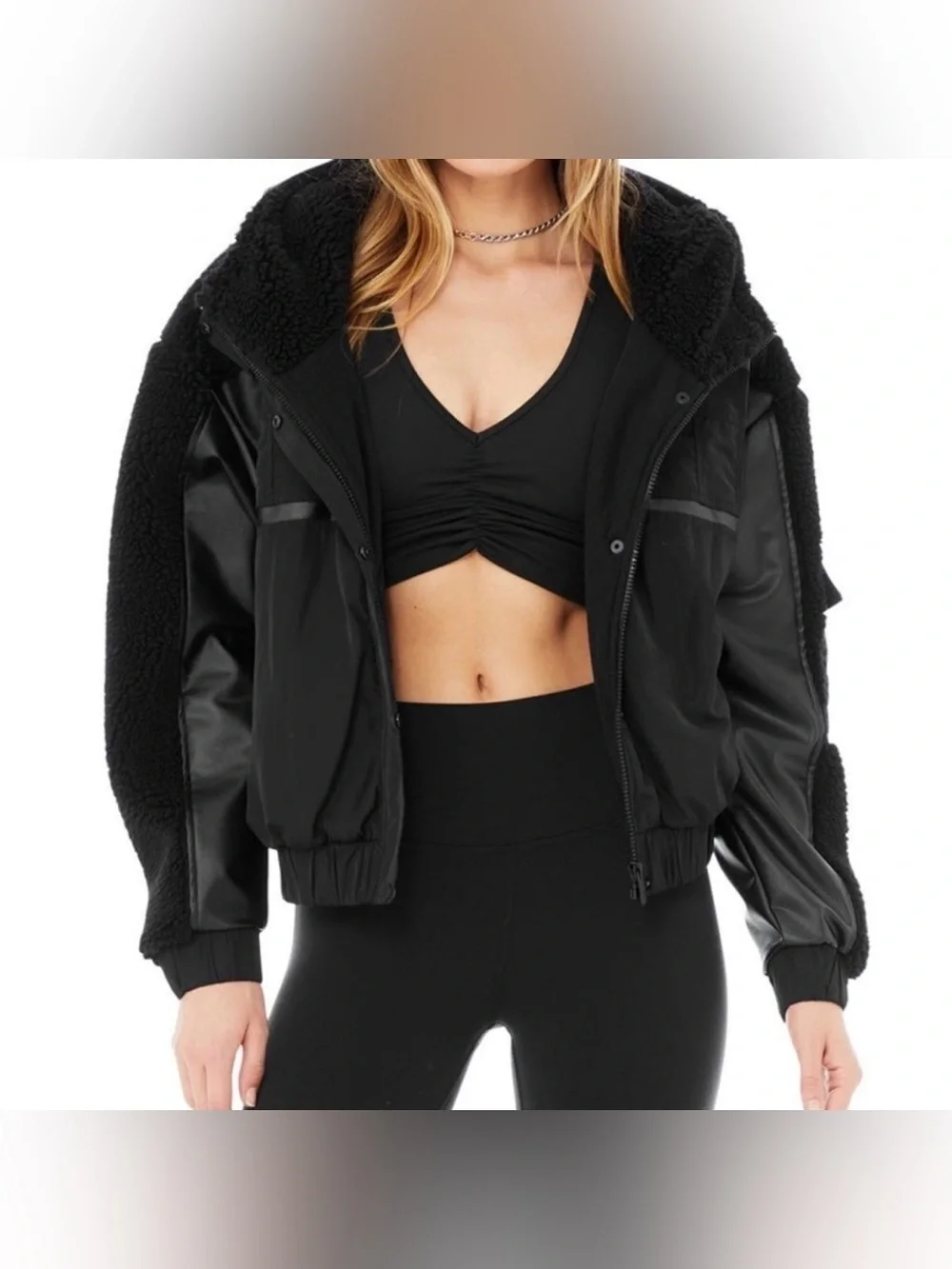 Alo Yoga Sherpa Utility Gear Jacket - Black XS
